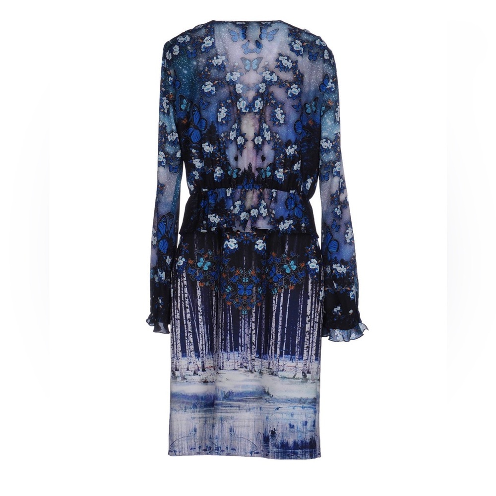 Brand New Italian Brand Rary Elegant Blue Floral Dress